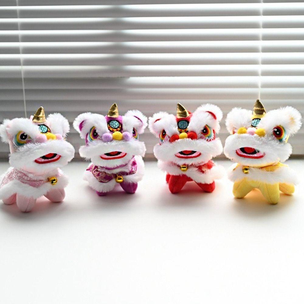 Year of Horse Lion Dance Pendant Cartoon Chinese New Year Gift Unique Lion Dance Keychain Daily