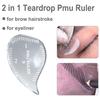 Teardrop-Shaped Brow Mapping Ruler Reusable Arch Eyebrow Eyeliner Ruler 1 Minute Fast Brow Design Guide Tools Permanent Eyebrow Stencil