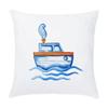 Cartoon Nautical Series Hot Air Balloon Lighthouse Print Pillow Cover Home Room Office Seat Living Room Sofa Cushion Cover
