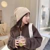 Cashmere Knitted Woolen Hat with Large Head Circumference Loose Ear Protection Warm and Face Friendly Small and Versatile Fashionable Hat