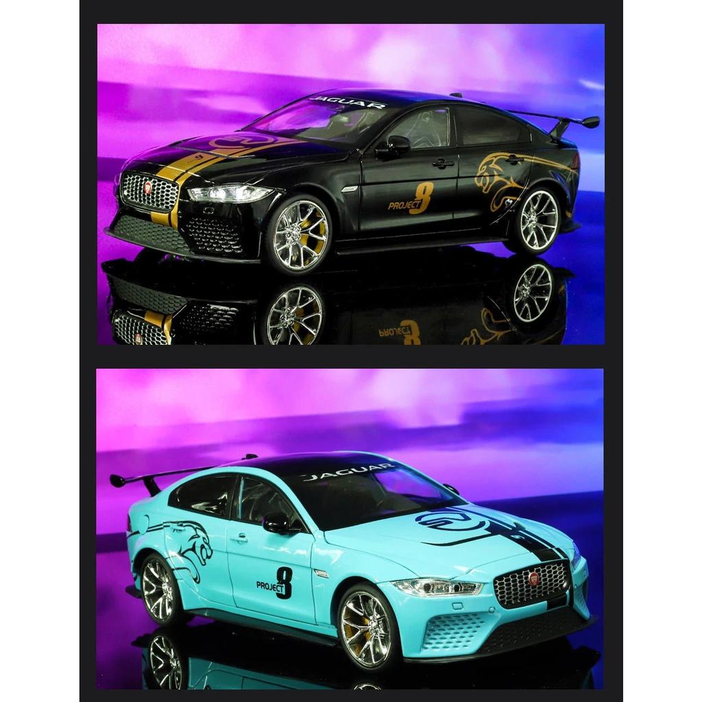 1/18 Jaguar XE SV Project 8 Суперкар Сплав Металлические литые и Игрушечные транспортные средства Металлическая модель автомобиля со звуком и светом Коллекция Детская игрушка