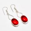Mozambique Garnet Gemstone Handmade 925 Silver Plated Jewelry Earring 1.74"