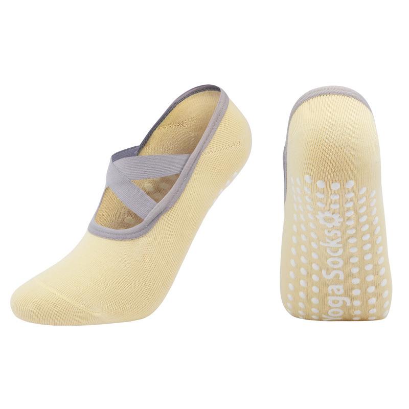 Женские носки для йоги с пятью пальцами, силиконовые нескользящие бандажные носки для балета, пилатеса, дышащие хлопковые спортивные носки с открытой спиной для танцев в помещении