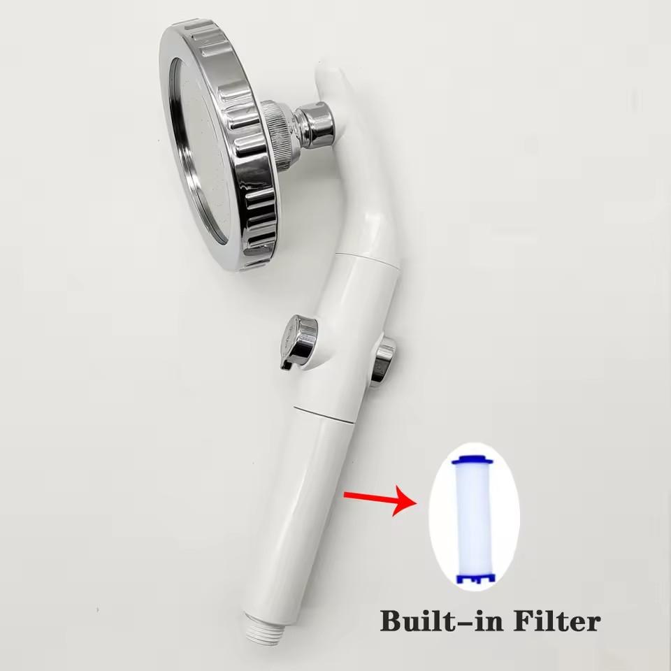 Big Panel Pressurized Shower Head Hand Spray/Top Spray Dual-Purpose Showerhead High Pressure One-Key Stop Water Bathroom Shower