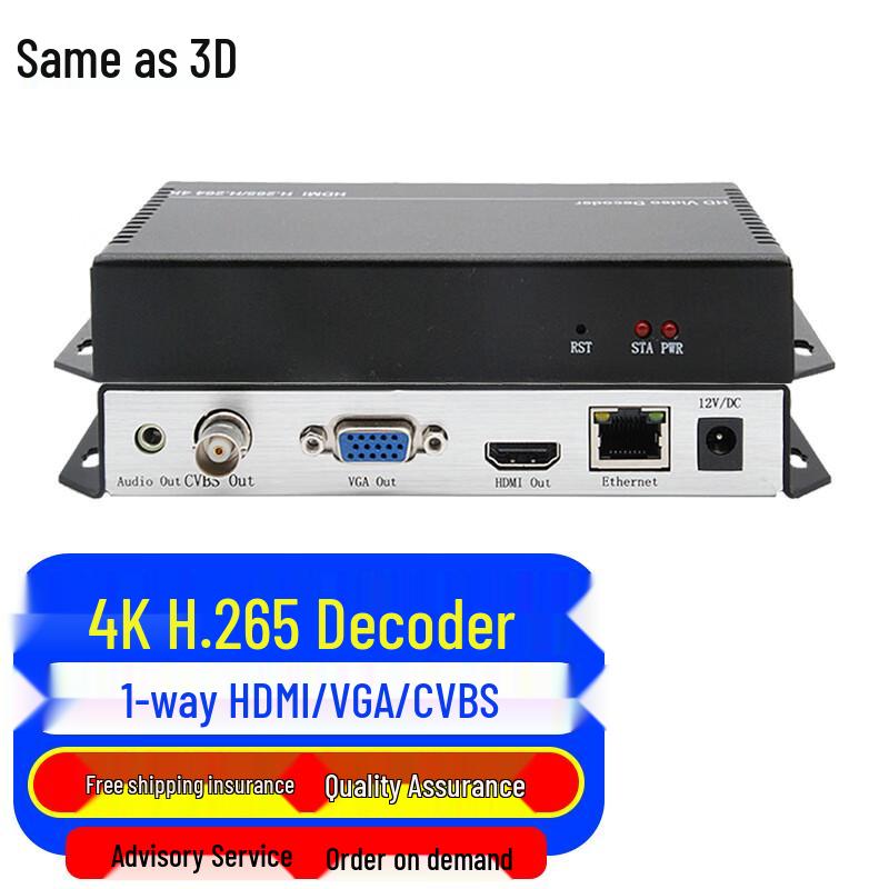 Tongsanwei 4K HD Сетевой IP-декодер в HDMI/VGA/CVBS