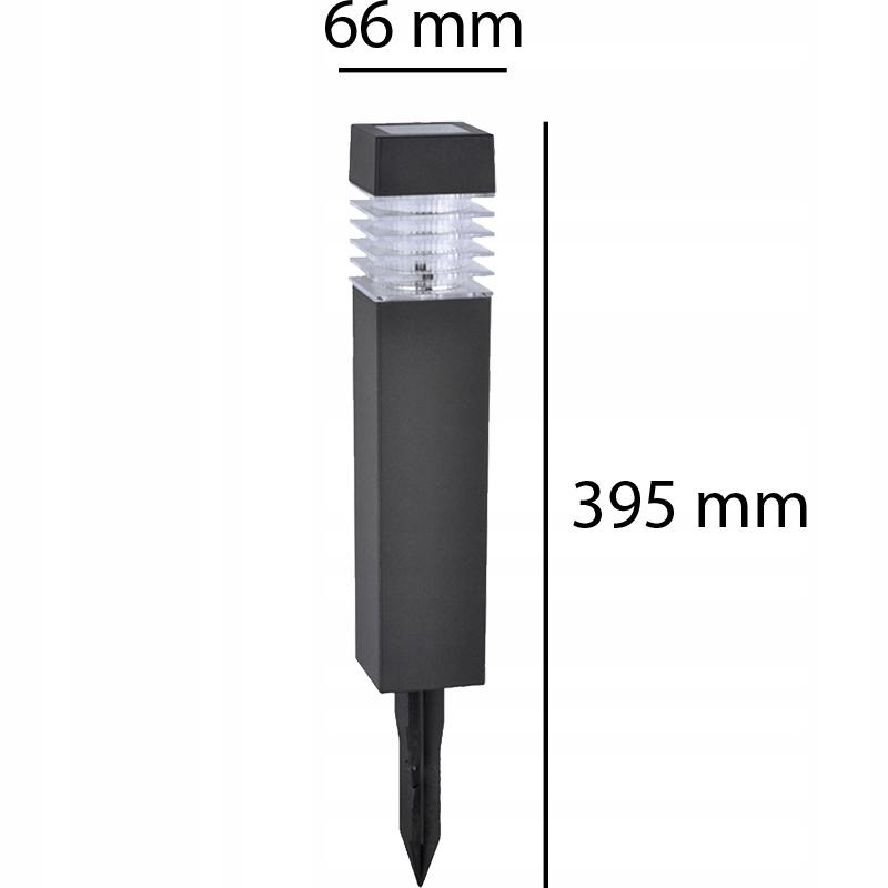 Solar Garden Lamp Led Post Martin 40Cm Black