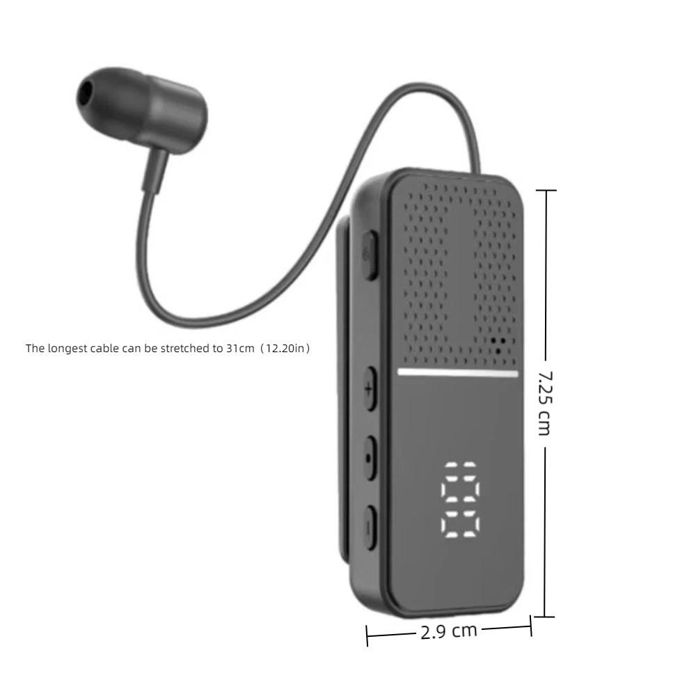 Bluetooth 6.0 Петличные Bluetooth-наушники 50 часов воспроизведения Двойной микрофон Беспроводные наушники ENC Шумоподавление Светодиодный дисплей