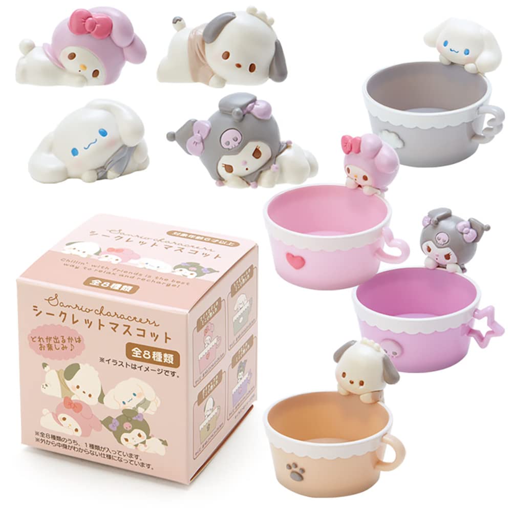 Sanrio Полный набор персонажей Sanrio, миниатюрный талисман Chill Time 809527, один размер (САНРИО) (Расслабляющий дизайн)