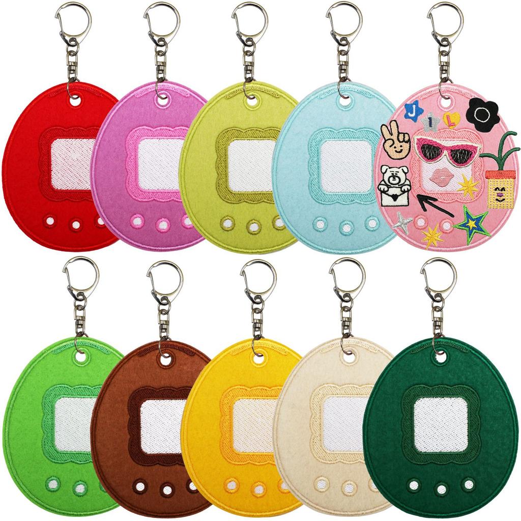 Japan And Korea Ins Egg Modeling Double-Sided Diy Cloth Sticker Back Version Pendant Luggage Tag Decorative Egg Computer Embroidery Label