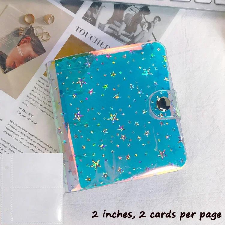 Фотоальбом на 100/200 карманов, 3/5 дюйма, лазерный фотоальбом, держатель для визиток, держатель для фотокарточек в виде звезды, мини-альбом Instax