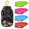 Winter Warm Pet Dog Clothes Down Jacket Waistcoat Waterproof Reversible Pet Clothes for Small Medium Large Dog Coat Vest Golden Retriever Labrador