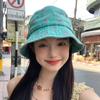 Милые вышитые банты Y2k шляпы для женщин Show Face маленькие весенние и летние дорожные универсальные повседневные ретро джинсовые панамы