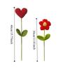 Photography Props Handmade Crochet Heart Bouquet Love DIY Crochet Flower Bouquet Knitting Wool Artificial Flower Gift