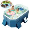 Iimono117 Pool No Air Pump Required Large Folding Pool Water Play Home Use Children No Air Leaks Octagonal Structure Veranda Sandbox Garden Large Easy