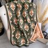 New Women Imitation Cashmere Two-Side Plaid Horse Print Scarf Soft Warm Pashmina Shawl Autumn Winter Coldproof Windproof Blanket