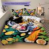 3pcs Tiger Print Duvet Cover Set -Includes 1 Duvet Cover and 2 Pillowcases, No Quilt Core, All-Season Home Decor  yy251111111