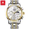 Quartz Watch for Men Business Man Chronograph Watch Waterproof Wristwatch Stainless Steel Luxury Watches Relojes Masculinos