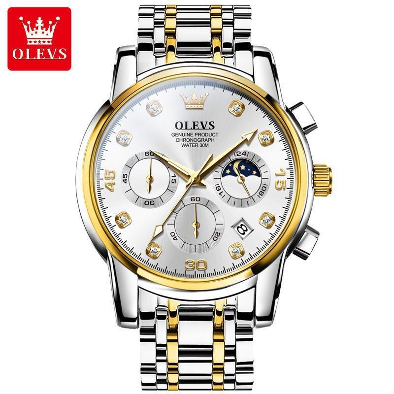 Кварцевые водонепроницаемые часы для мужчин, деловые, из нержавеющей стали, модные, мужские наручные часы с люминесцентным календарем