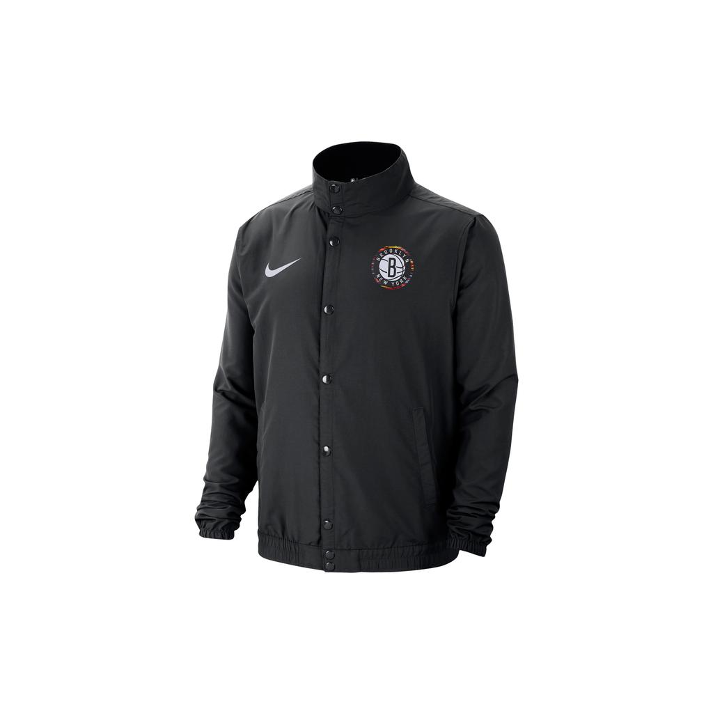 Nike Brooklyn Nets Sports Logo Jacket Men Outerwear Black CD3037-010