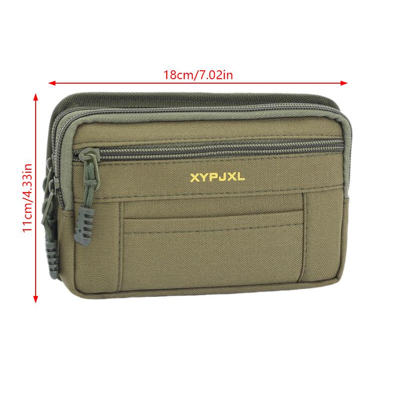 Men Canvas Mobile Phone Purse Small Square Belt Bags Multi-Compartment Fanny Wallet Pouch Mountaineering Bag Christmas Gifts