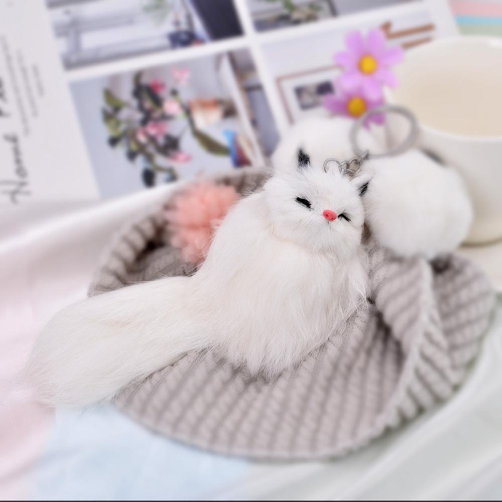 Beautiful Plush Pendant Keychain Handbag Accessories Car Accessories Bag Keyring Gift Little Fox Key Chain