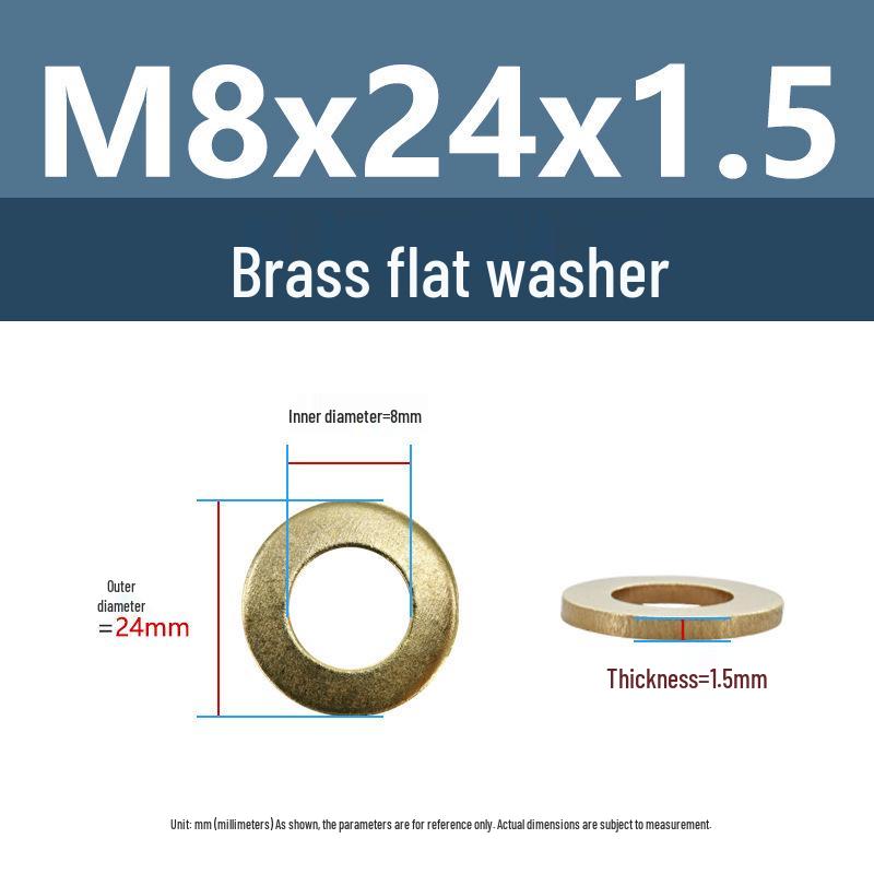 Yigu Durable Brass Flat Washers: M2-M12 Screws