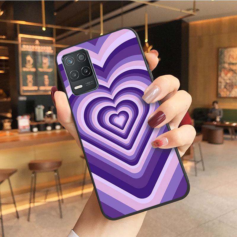 Коричневый чехол с кругом в виде сердца для OPPO Realme GT 2 Pro X2 Pro XT C25S 8 7 6 Pro 6i Realme GT Master C3 C21 C21Y C11 X3 SuperZoom