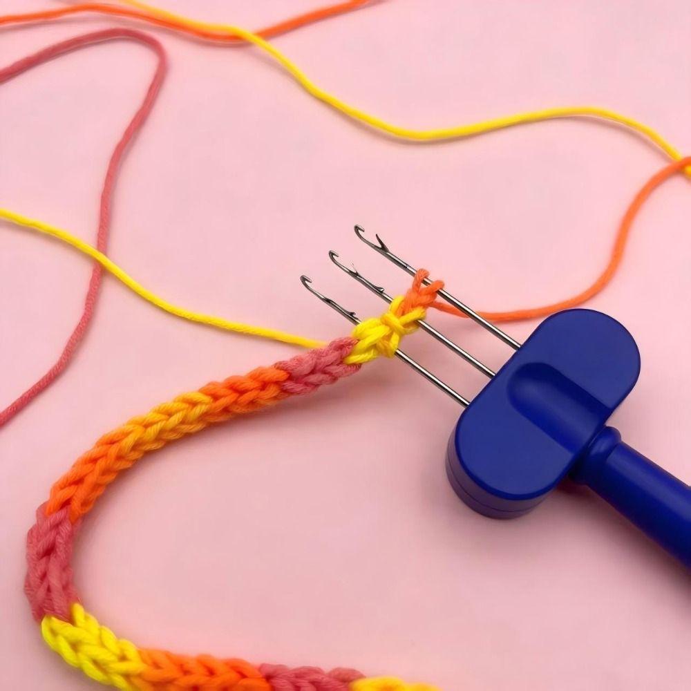 3/4 Latch Hook Yarn Crochet Hook Knitting Tool Plastic Crochet Hooks DIY Tassel Making