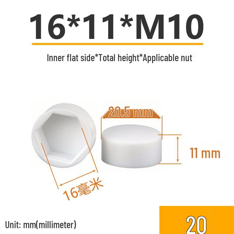 Hex Nut Protective Dust Cap for Flat Head Screws