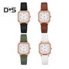 Women Quartz Watch Square Dial Faux Leather Strap Ladies Casual Business Formal Dress Wristwatch Fashion Jewelry Accessory Birthday Gift