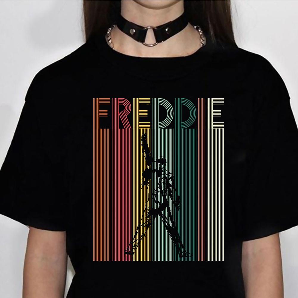 Фредди Меркьюри Queen Band футболки женские Harajuku дизайнер аниме футболка женская одежда y2k