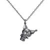 Sanrio My Melody Kuromi Goods Necklace My Melody Kuromi Necklace Silver Gift [U-Treasure] (Black Coating) Women's NSaMM-104-SV-BP