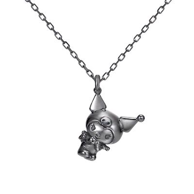 Sanrio My Melody Kuromi Goods Ожерелье My Melody Kuromi Ожерелье Серебряный подарок [U-Treasure] (Черное покрытие) Женщины NSaMM-104-SV-BP