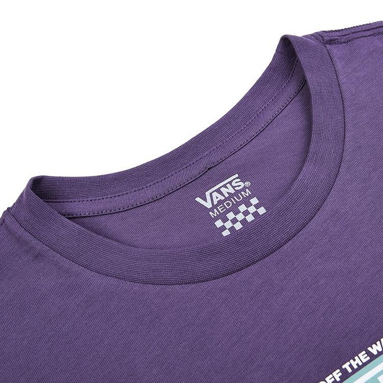 (WMNS) Vans Back Large Logo Printing Short Sleeve Purple Women's VN0A4MNDY0X