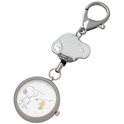 Карманные часы-брелок аналоговые часы Snoopy Eporil Watch S серебристые [Fieldwork] женские PNT045-1