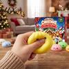 Steamed Bun Countdown Box Christmas Cartoon Dumpling Gift Box, Xmas Advent Calendar with 24 Stress Toy Relief Squeeze Toys, Days Merry