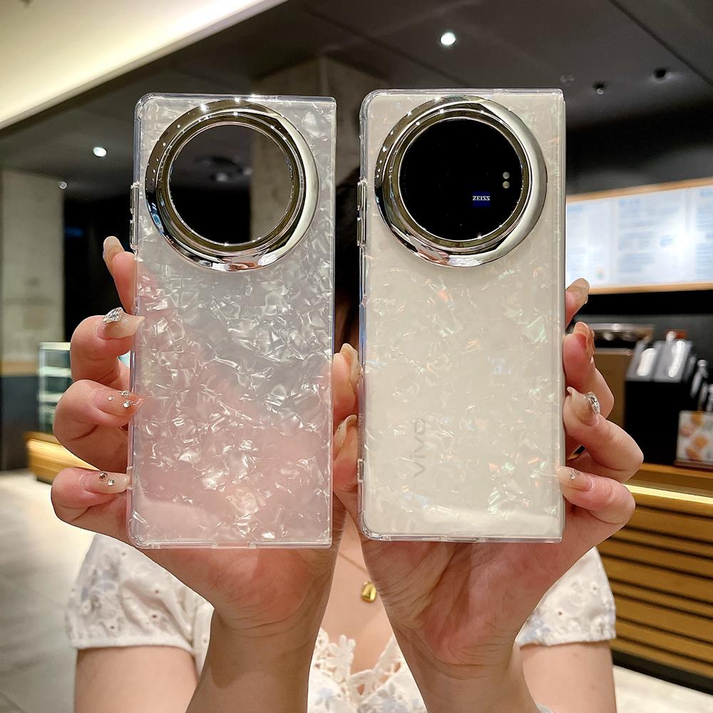 KEYSION Роскошный глянцевый чехол с бриллиантовым узором для VIVO X Fold 3 3 Pro 5G, ударопрочный женский чехол для телефона VIVO X Flip