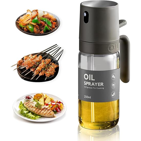 MZMSBAO Oil Sprayer, Olive Oil Mister, Heat-Resistant Glass, Cooking Oil Spray Bottle, for Grapeseed