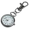 Взять Часы для медсестры, Карманные часы, Брелок с карабином, Простой дизайн, Подходит для рюкзаков, сумок, карманов и школьных сумок (Оружейный металл x Черный)
