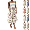 Women's Skirt Bohemian Skirt Floral Print Casual Temperament Pocket Skirt
