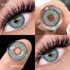 Eyeshare Цветные контактные линзы Blue Fresh Annual Disposable Lens Коричневый Удобный Натуральный Цветные Линзы Мягкие Линзы для Глаз 1 Пара