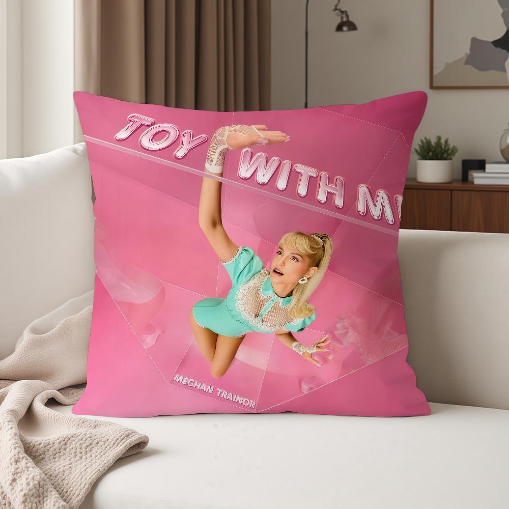 Meghan Trainor Подушка-игрушка 'Toy With Me' Наволочка Подходит для Спален Гостиных Автомобилей Домашнего Декора