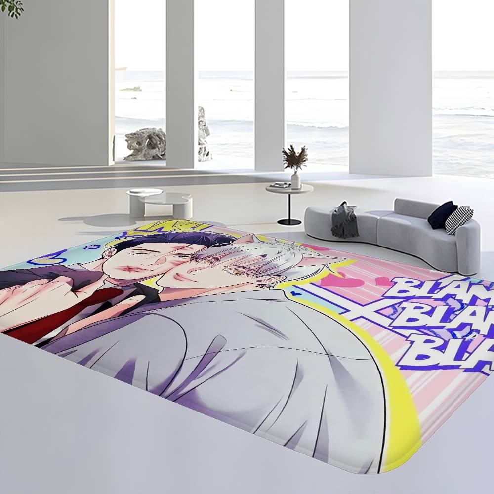 So Lovely You Manga Door Mat Anti-slip Absorb Water Long Strip Cushion Bedroon Mat Bedside Mats