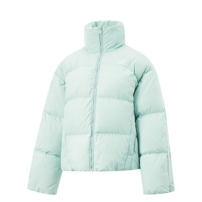 Li Ning Hot Pot Down Series водонепроницаемый воротник-стойка с буквенным принтом теплая повседневная универсальная короткая зимняя куртка-пуховик женская куртка AYMU478-3
