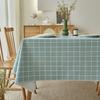 PVC Fresh Countryside Table Fabric Checkered Printed Picnic Mat Dining Desk Pad Home Washfree Rectangular Tablecloth