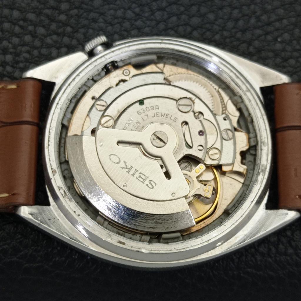 ВИНТАЖНЫЕ МУЖСКИЕ ЧАСЫ SEIKO 5 AUTOMATIC 6309A ЯПОНИЯ С ЦИФЕРБЛАТОМ БОРДОВОГО ЦВЕТА a701553-5 R206b-a701553