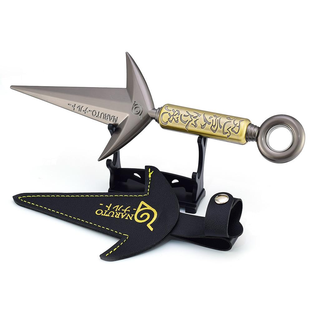 3 Styles Namikaze Minato Weapon 23cm/9.84inch Rotatable The Art of Flying Thunder God Kunai Metal Craft Model Turn Ninja Toys