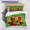 Grinch Christmas Movie Design Bed Bedding Set 1 Duvet Cover + 2 Pillowcases Soft Breathable Household Bed Linens