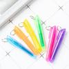 10Pcs Colorful Highlighter with Metal Round Keyring Chisel Tip Marker Pen Quick Drying for Scrapbooking Calendar Journal
