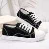 2024 2024 Милые легкие черные и белые парусиновые туфли для студентов, школьниц, повседневные удобные туфли для женщин Sapatos Femininas